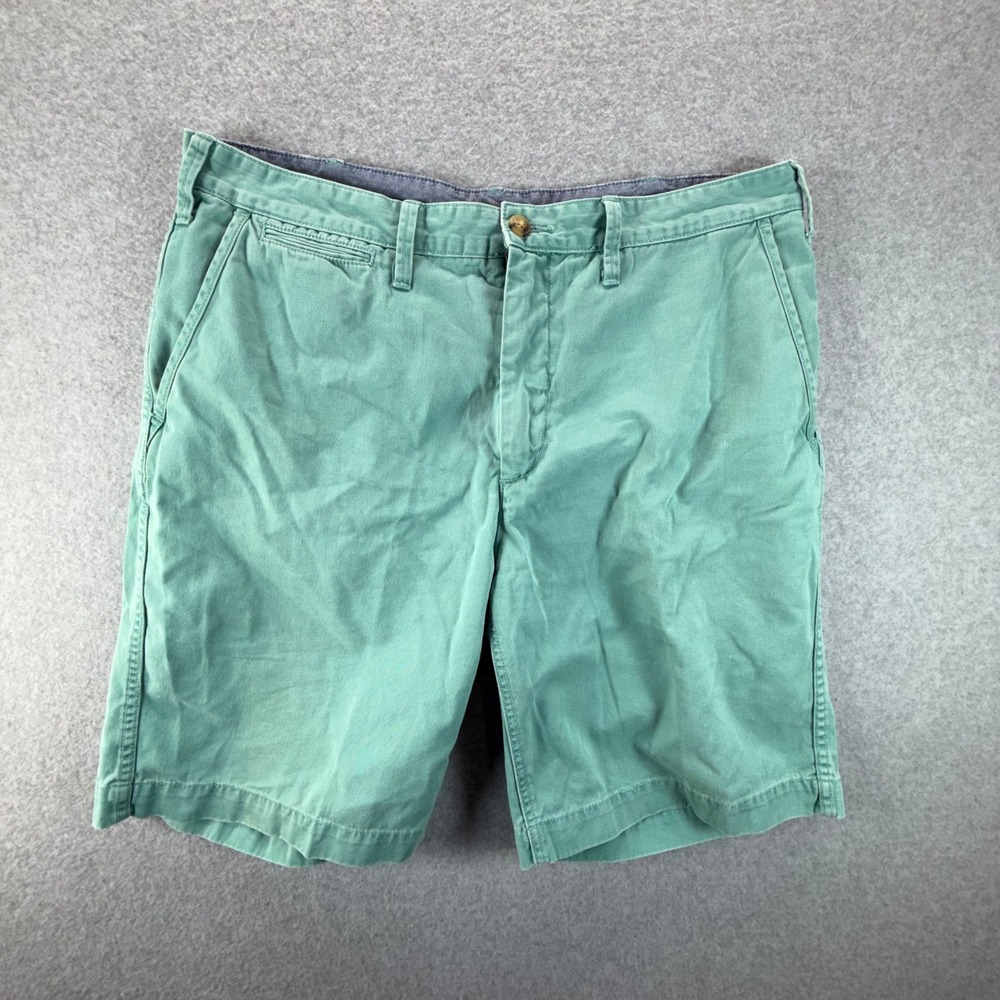 Polo Ralph Lauren Relaxed Fit Chino Shorts Mens 36 Seafoam Green Cotton 9 Inseam